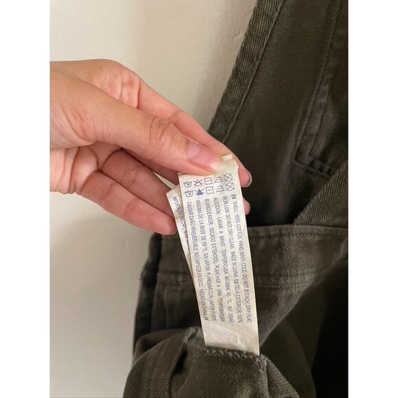 Forever 21 Skirtall Women's Medium Denim Mini Overalls Army Green 90s - Picture 8 of 8